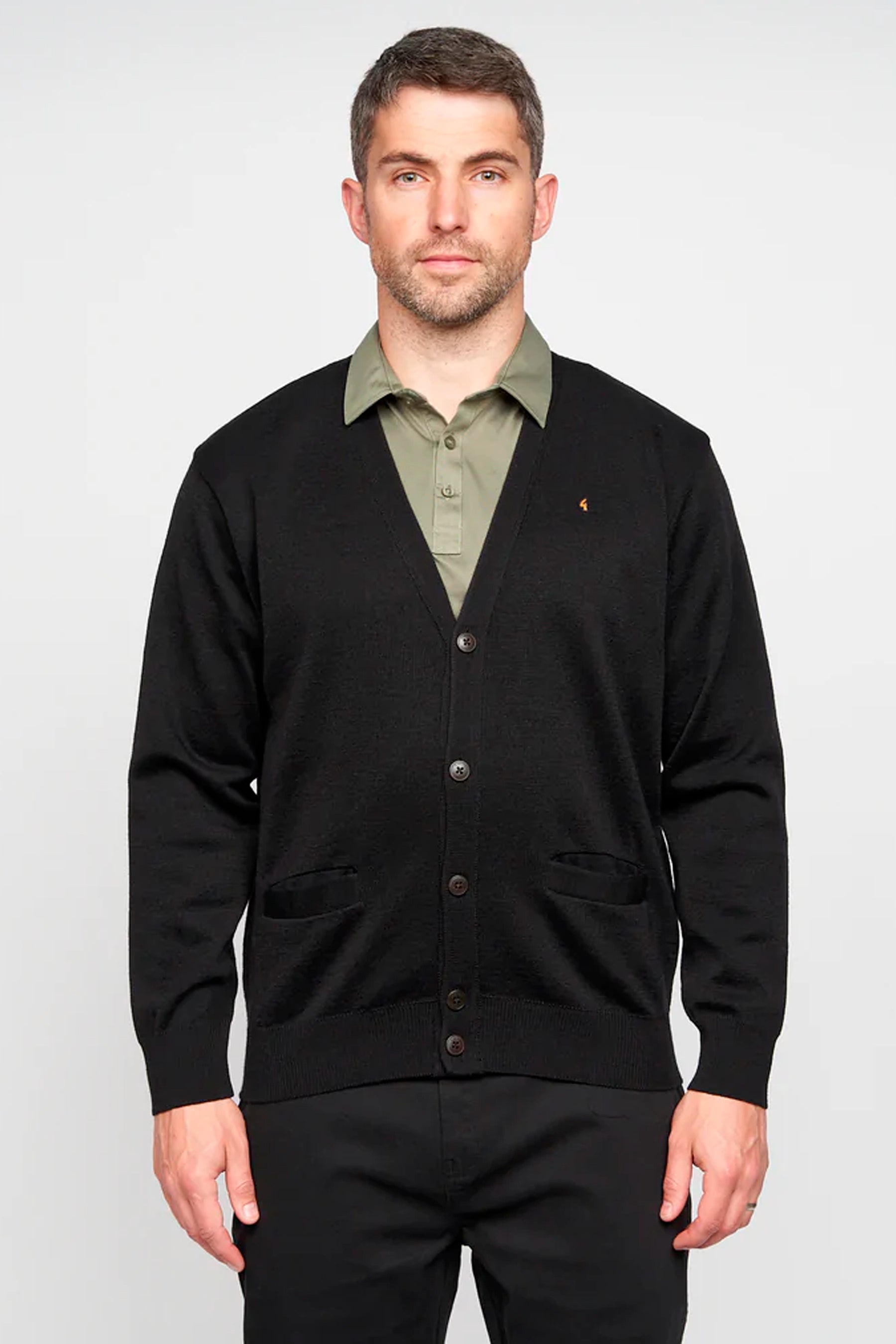 Gabicci Buttoned Cardigan - Black