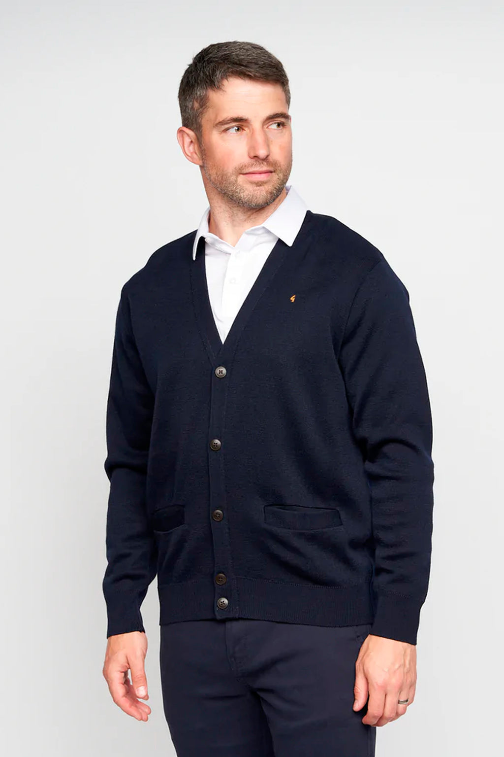 Gabicci Buttoned Cardigan - Navy