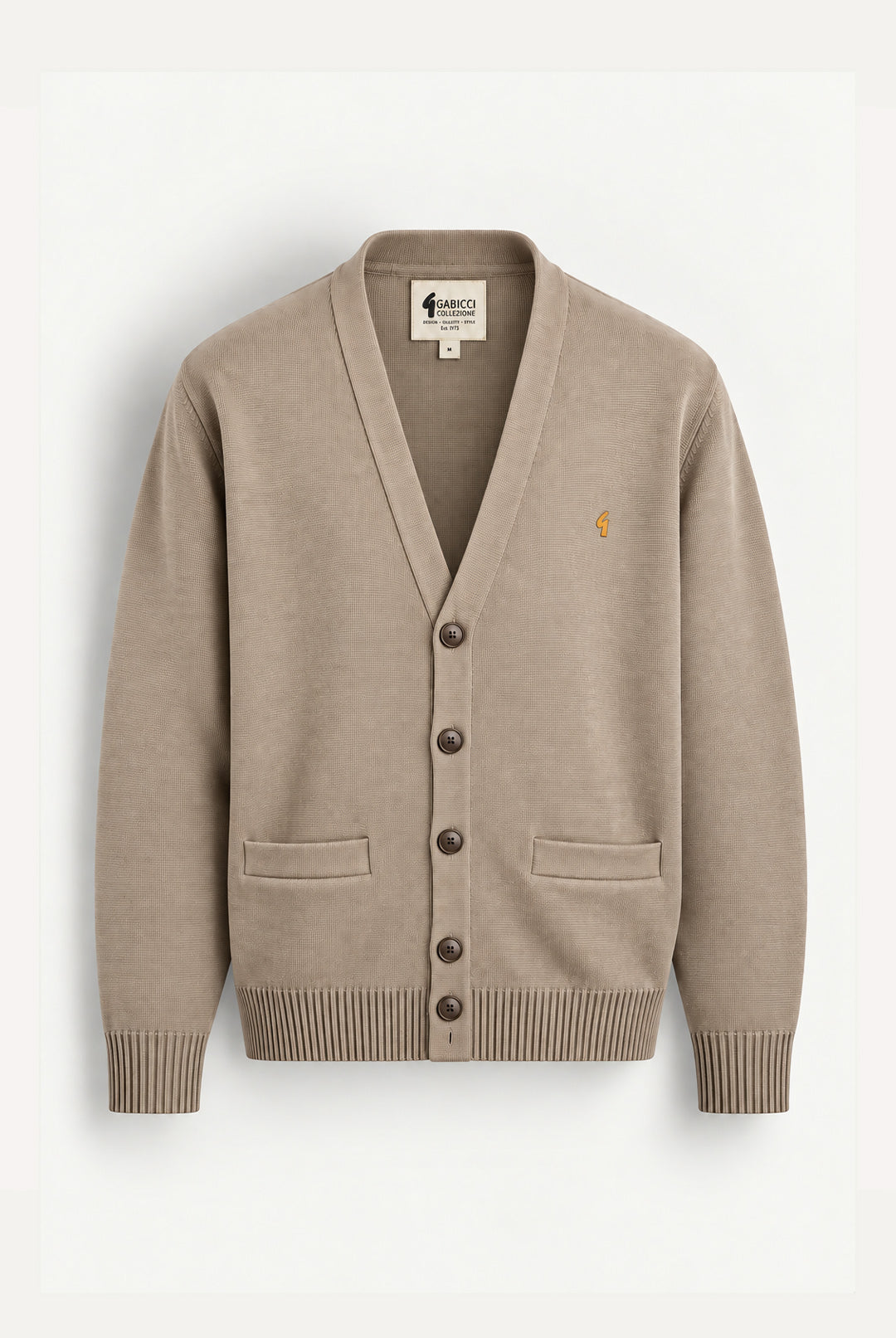 Gabicci Buttoned Cardigan - Stone