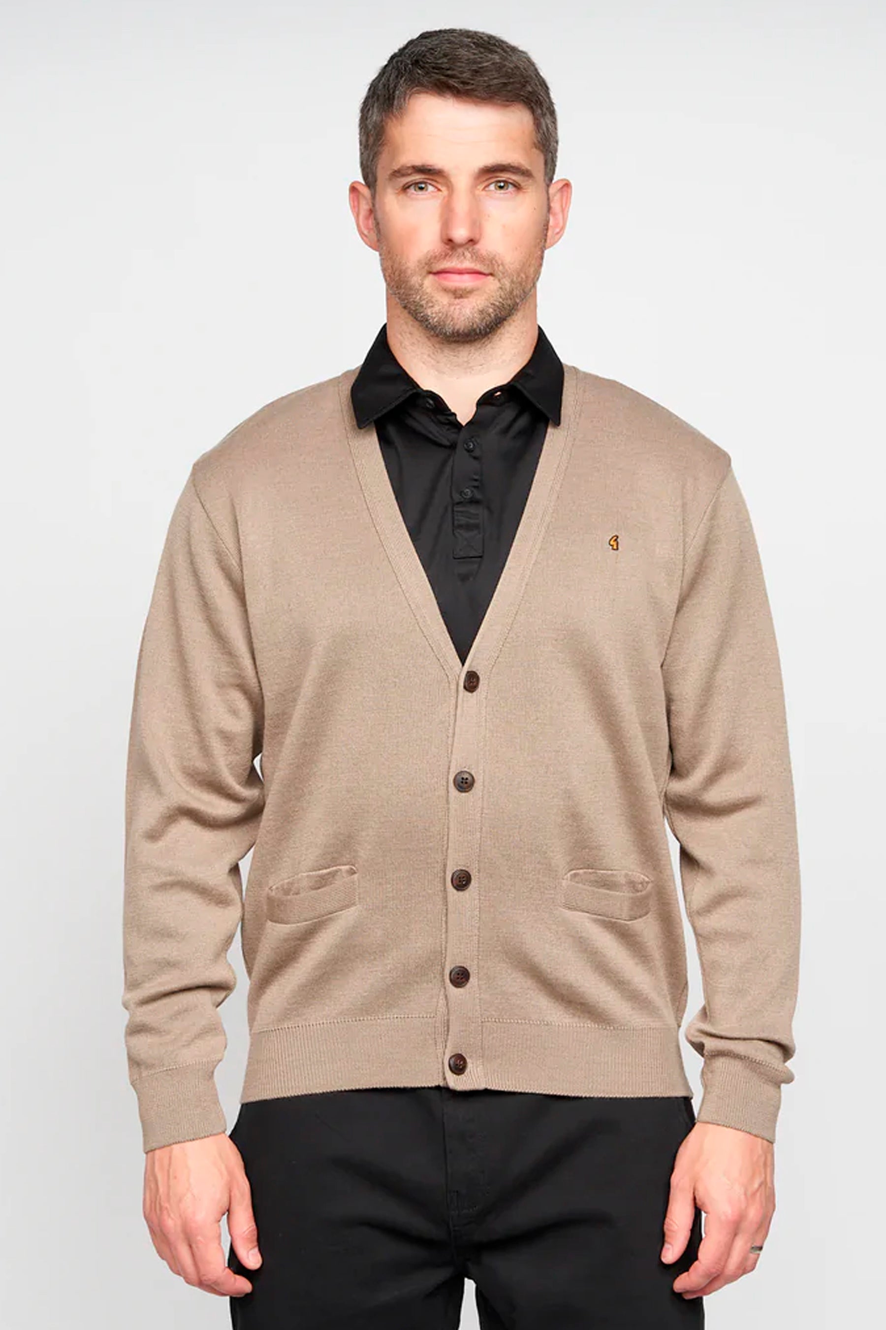 Gabicci Buttoned Cardigan - Stone
