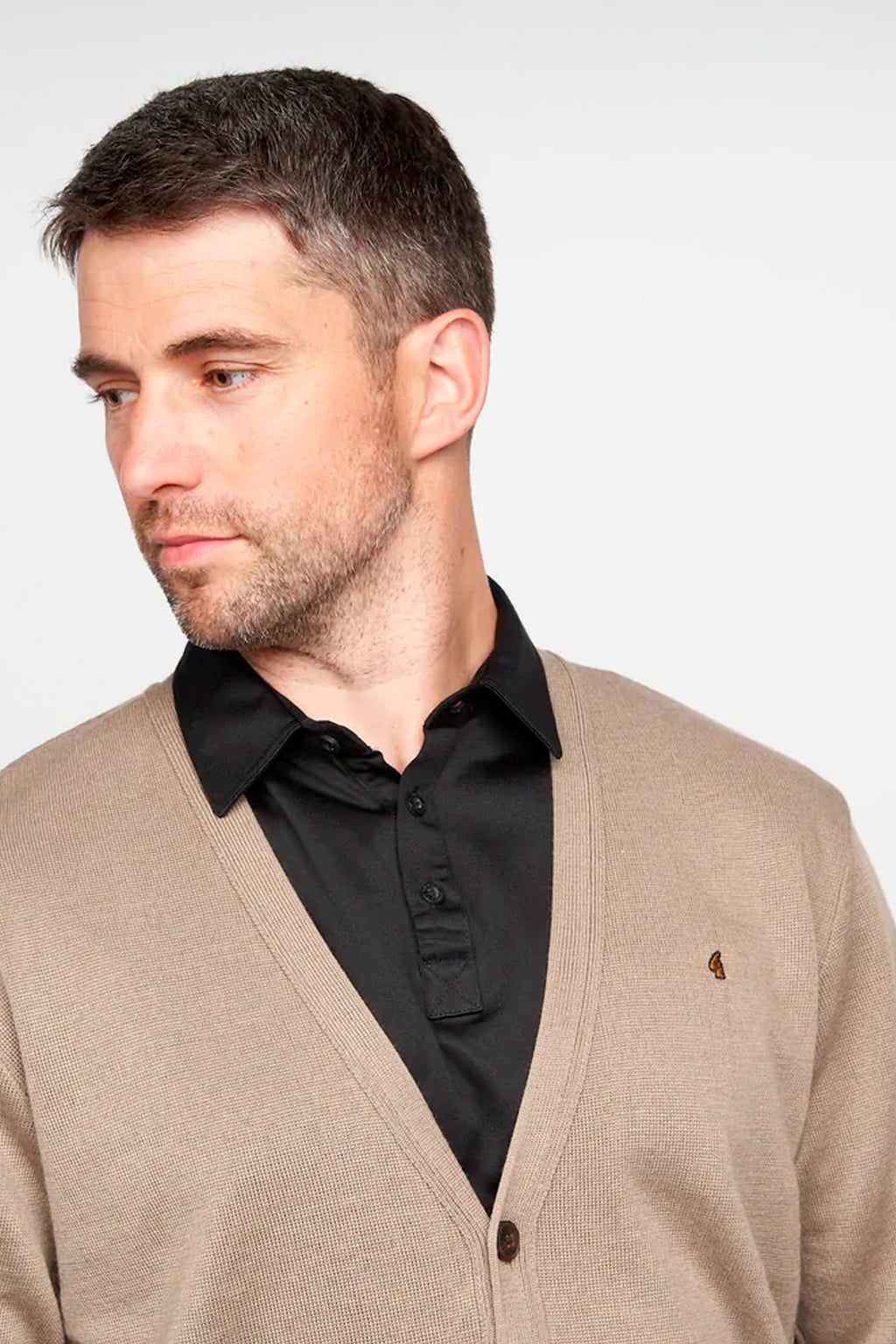 Gabicci Buttoned Cardigan - Stone