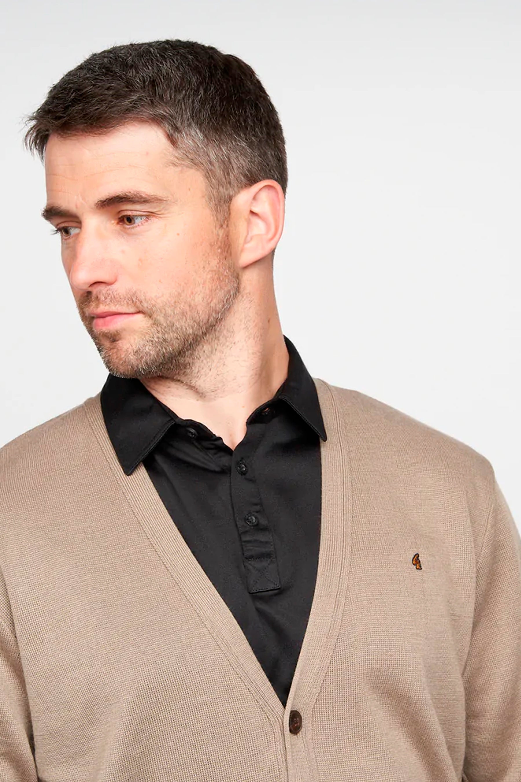 Gabicci Buttoned Cardigan - Stone