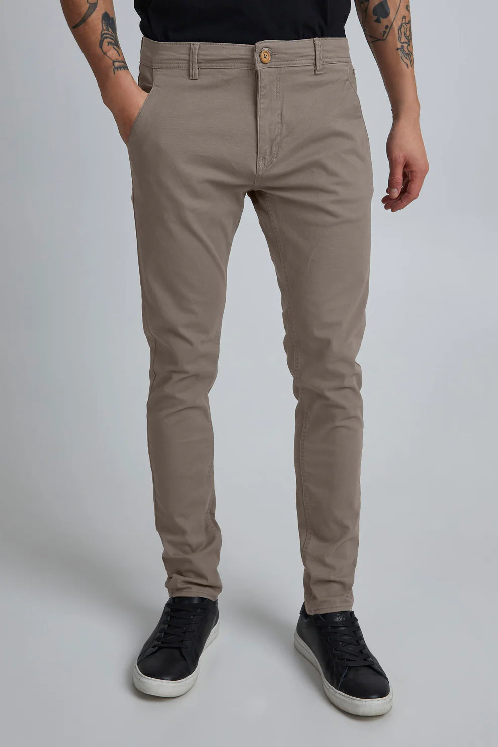 Stretch Slim Chinos - Granite