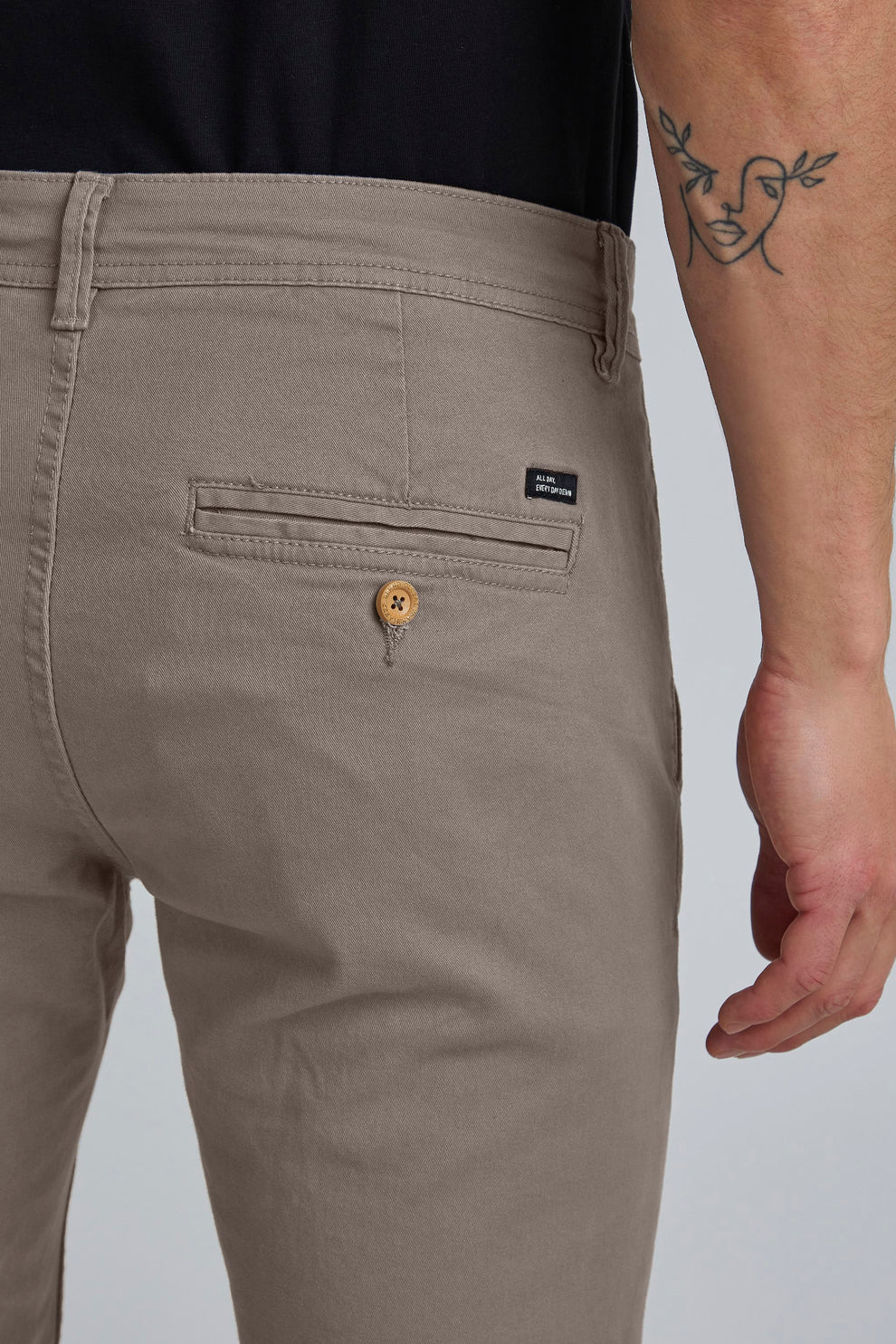Stretch Slim Chinos - Granite