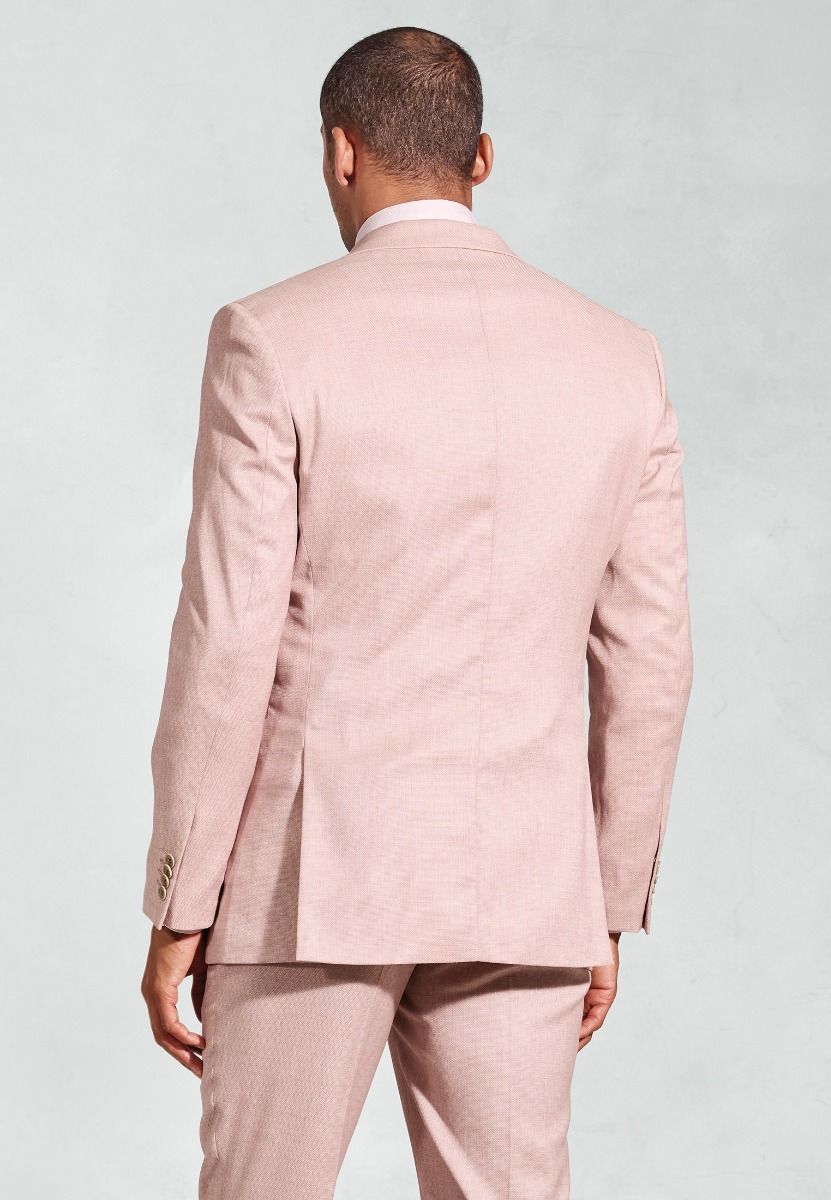 Hardy Tailored Fit Texture Suit Jacket - Pink