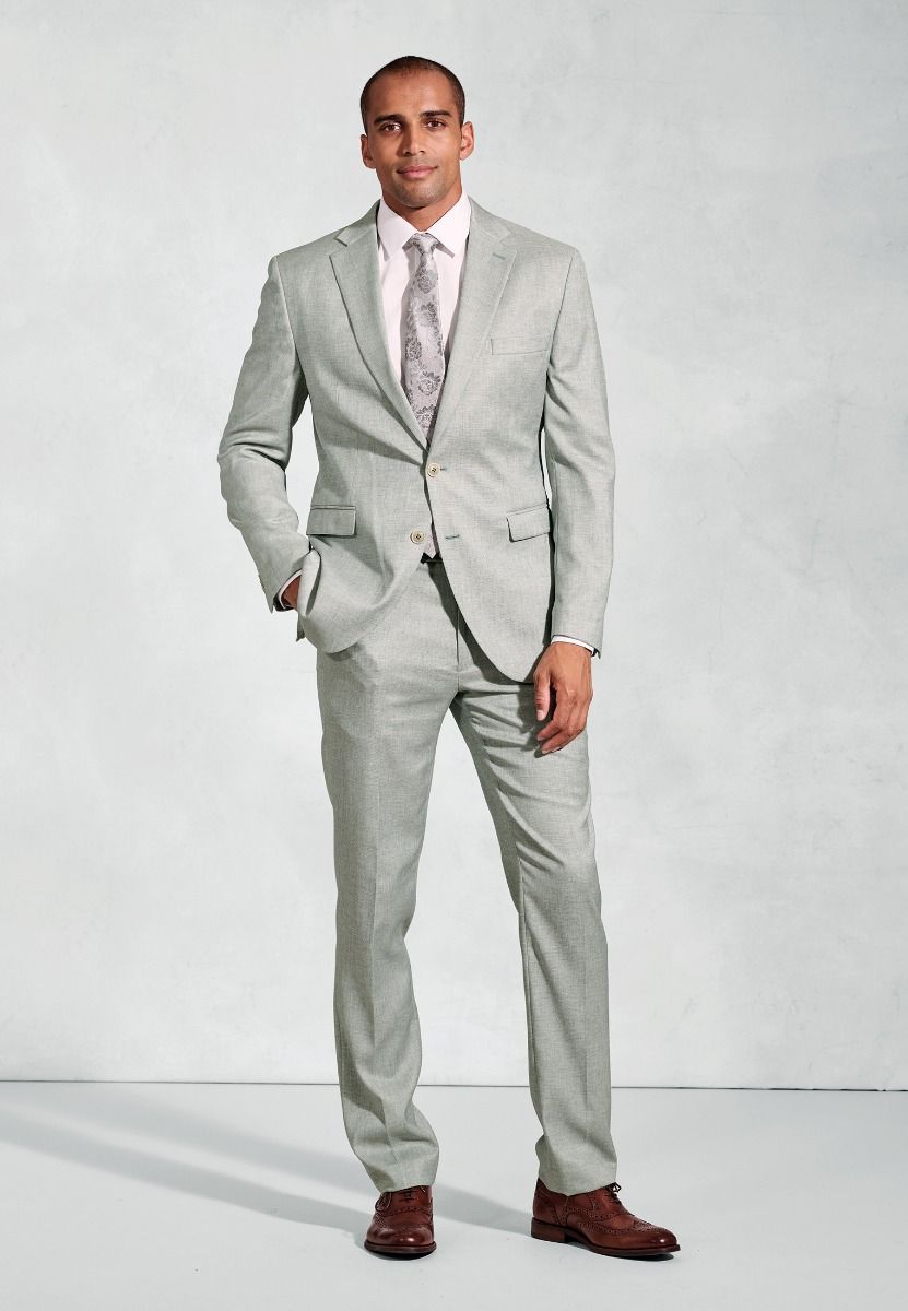 Hardy Tailored Fit Texture Suit Jacket - Green