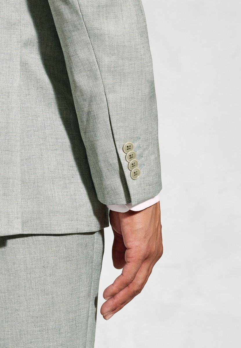 Hardy Tailored Fit Texture Suit Jacket - Green