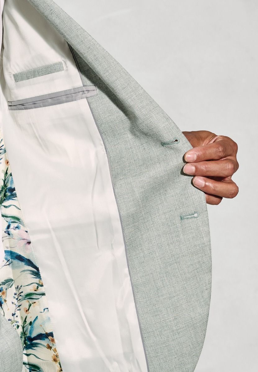 Hardy Tailored Fit Texture Suit Jacket - Green