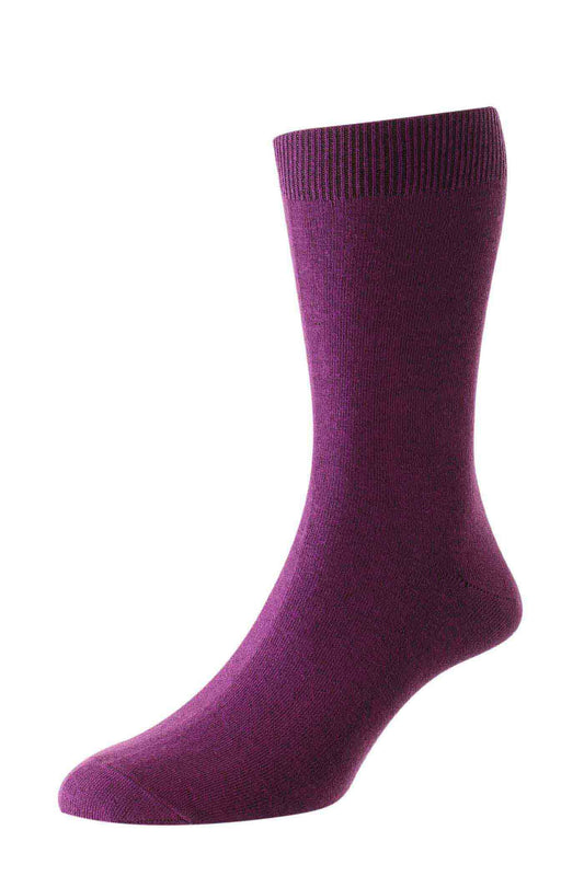 HJ Hall Cotton Rich Classic Socks - Plum