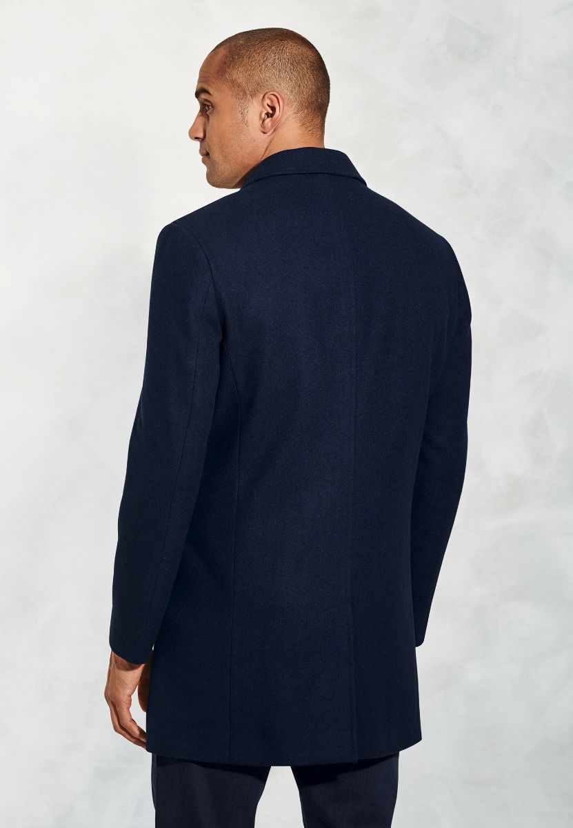 Wool-Blend Hutchinson 3/4 Overcoat - Navy