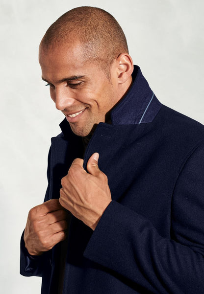 Wool-Blend Hutchinson 3/4 Overcoat - Navy