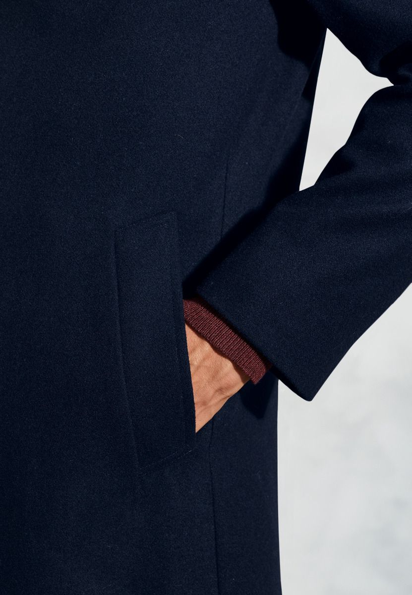 Wool-Blend Hutchinson 3/4 Overcoat - Navy