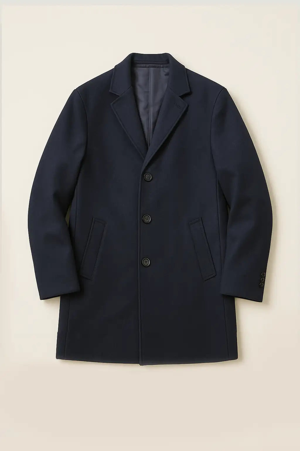 Wool-Blend Hutchinson 3/4 Overcoat - Navy