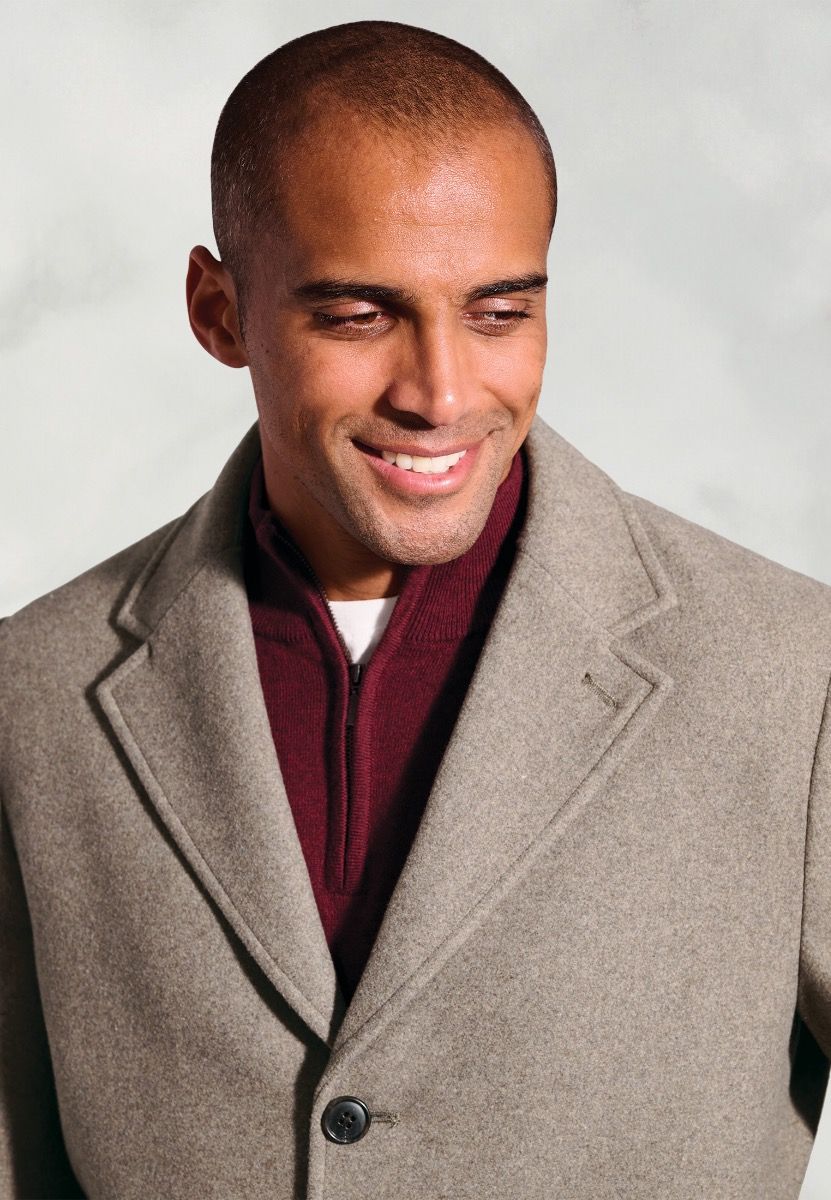 Wool-Blend Hutchinson 3/4 Overcoat - Taupe