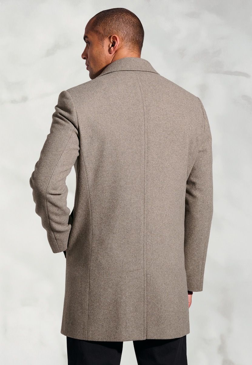 Wool-Blend Hutchinson 3/4 Overcoat - Taupe