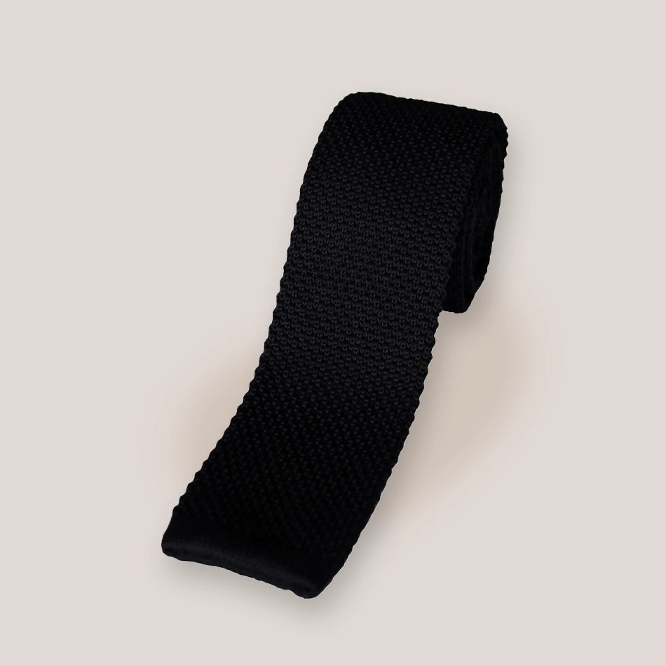 Knitted Tie - Black