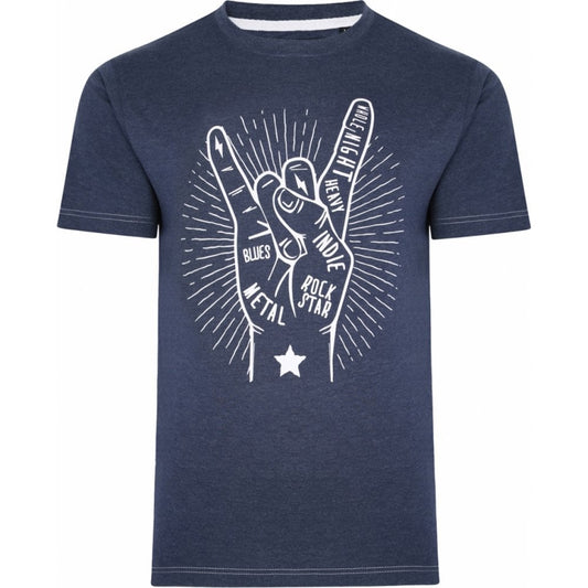 Big Mens Printed Tee - Blue Rock Star