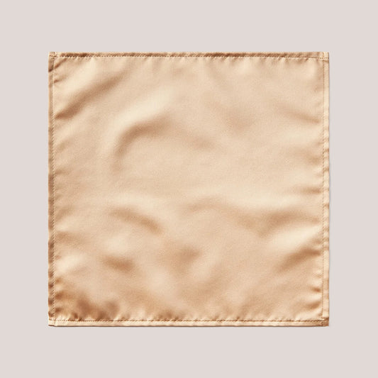 Plain Satin Hankie - Light Beige