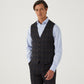 Alton Suit Black / Brown / Blue Check - Waistcoat