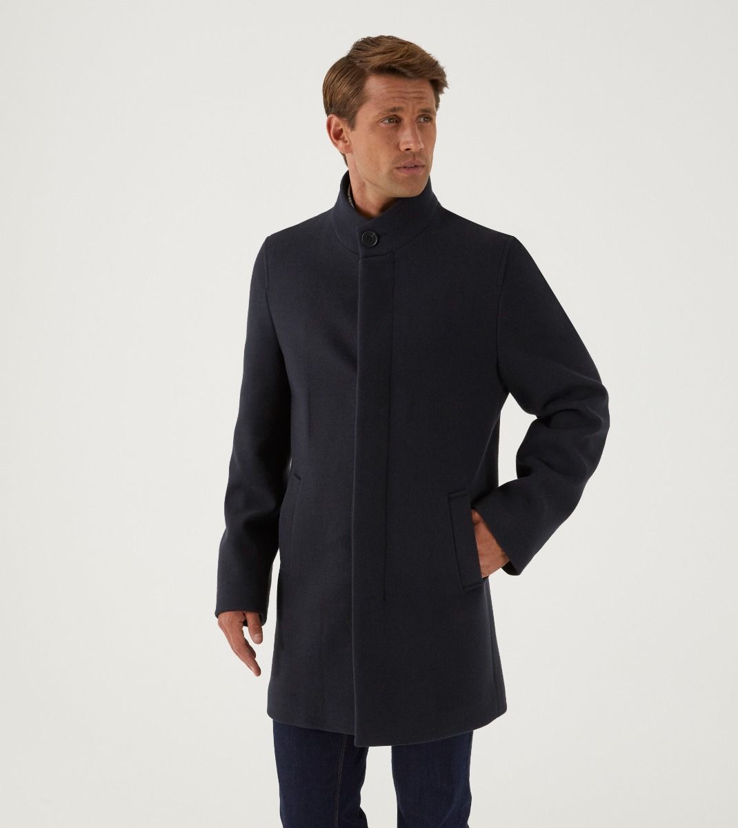 Faulkner 3/4 Overcoat - Navy