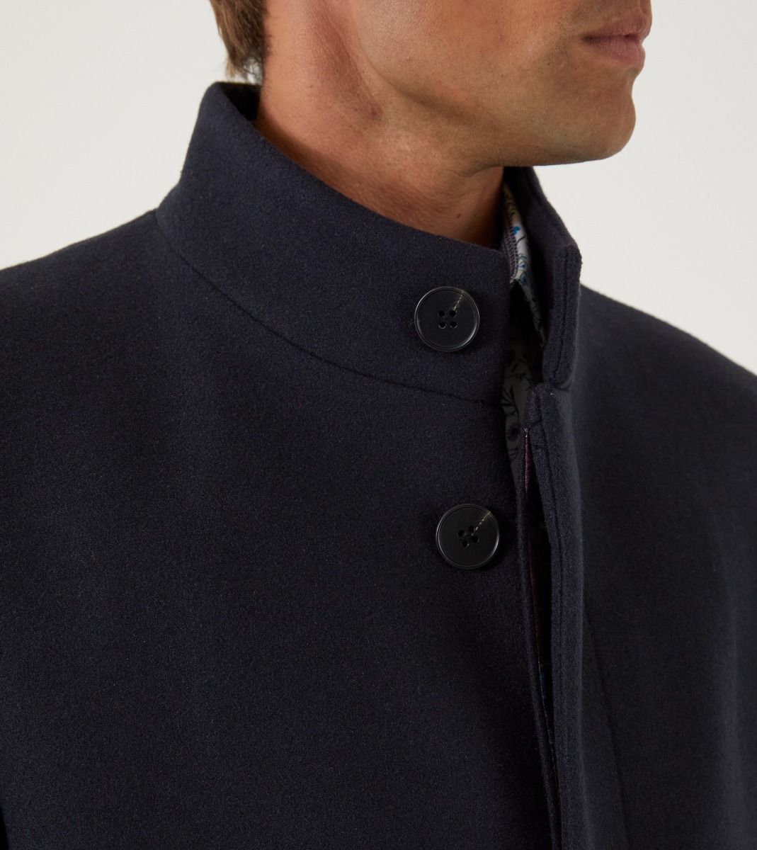 Faulkner 3/4 Overcoat - Navy