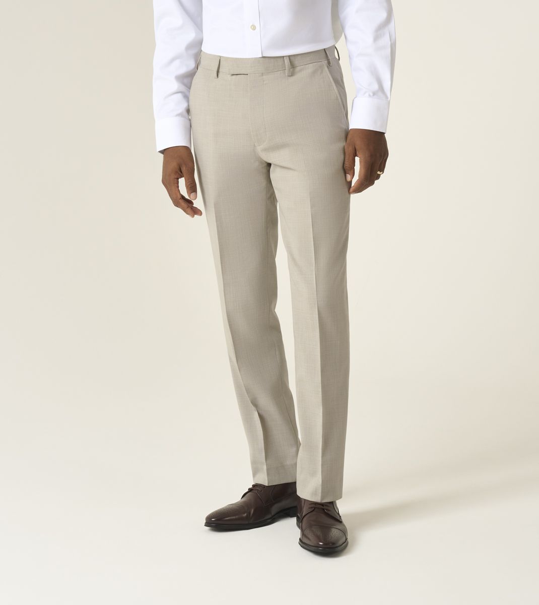 Redding Tapered Slim Fit Trousers - Stone