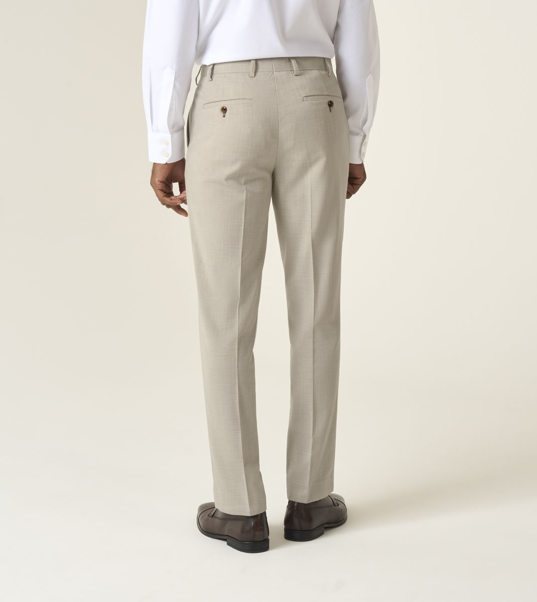 Redding Tapered Slim Fit Trousers - Stone