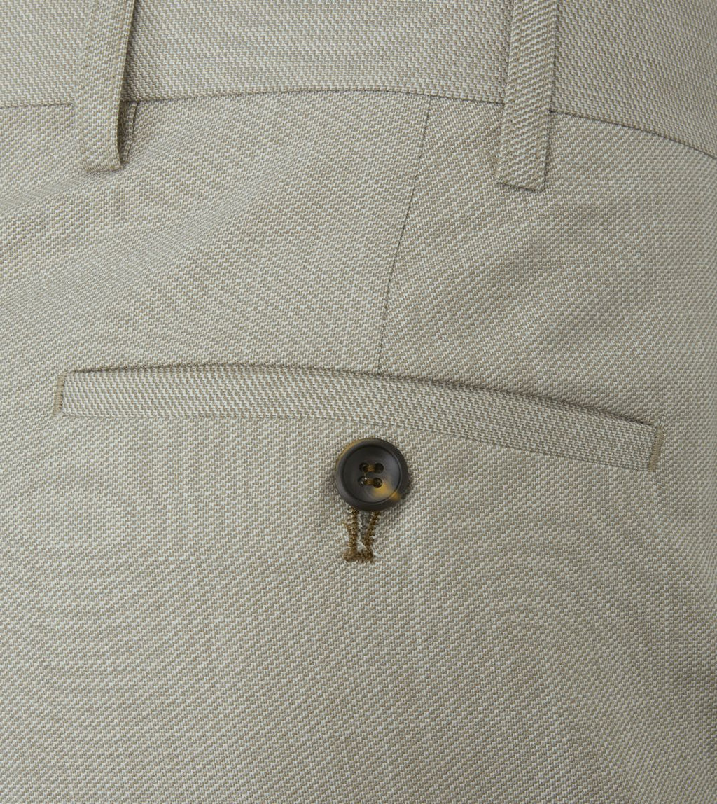 Redding Tailored Fit Trousers - Stone