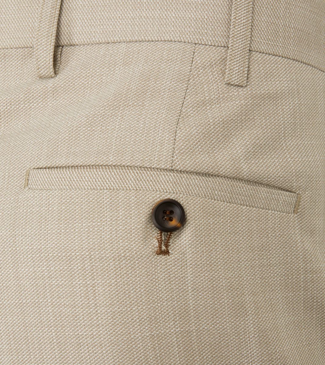 Redding Tapered Slim Fit Trousers - Stone