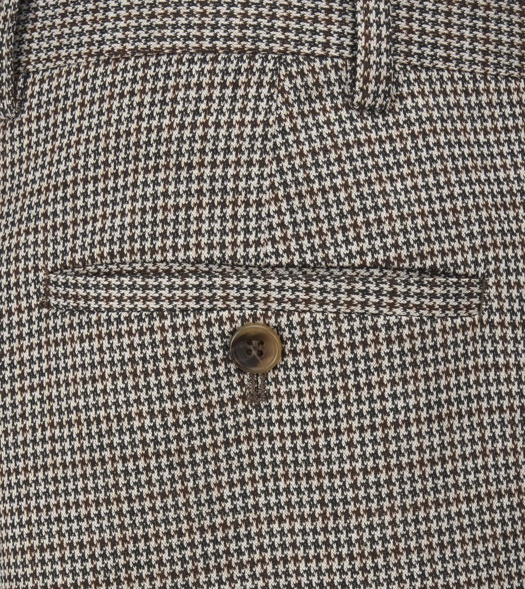 Cannon Brown Houndstooth 3 Piece Suit - Trousers