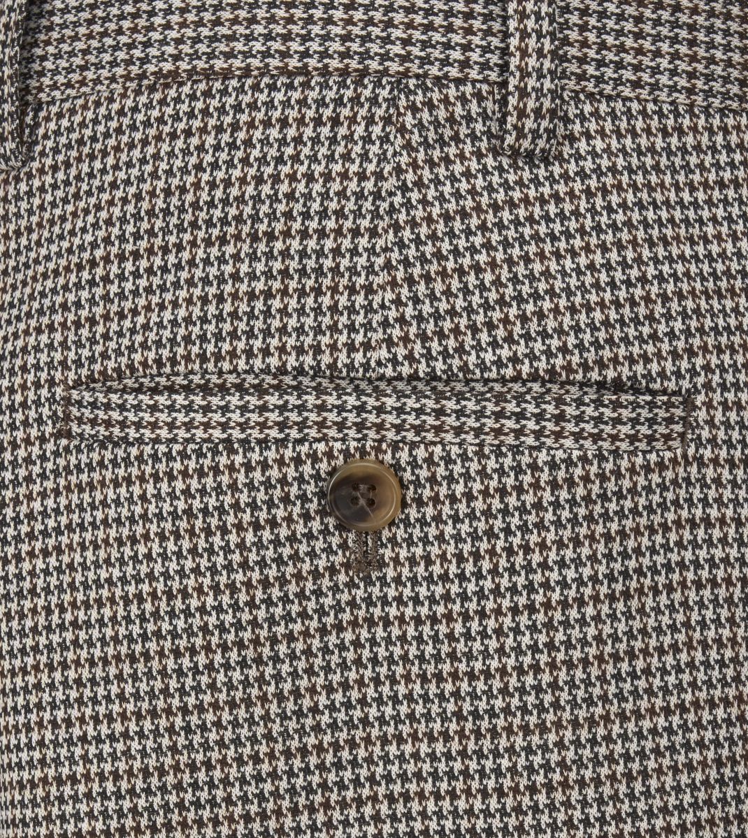 Cannon Brown Houndstooth 3 Piece Suit - Trousers