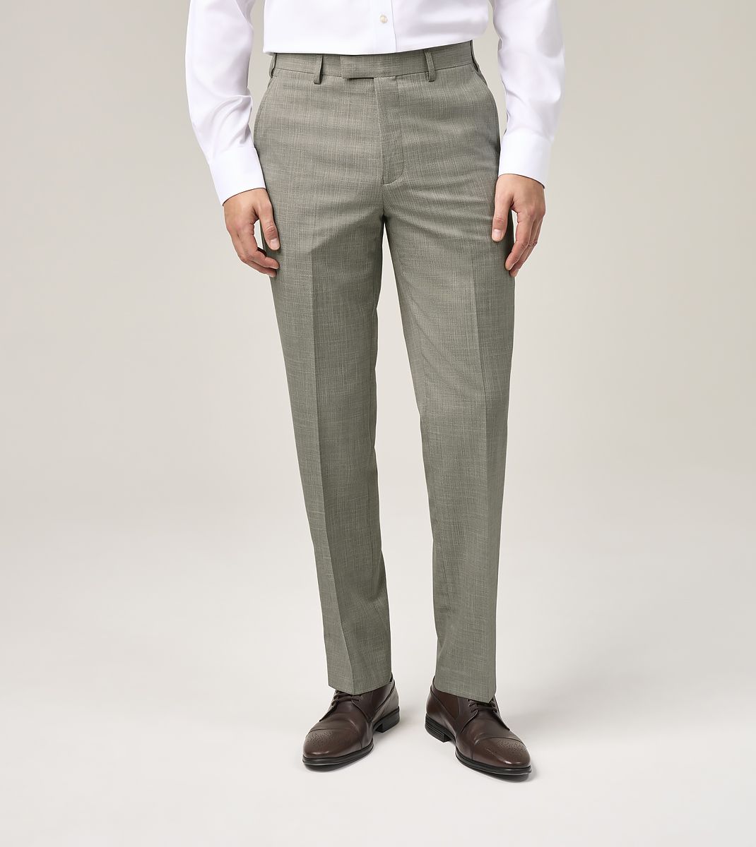 Redding Tailored Fit Trousers - Smokey Sage Green