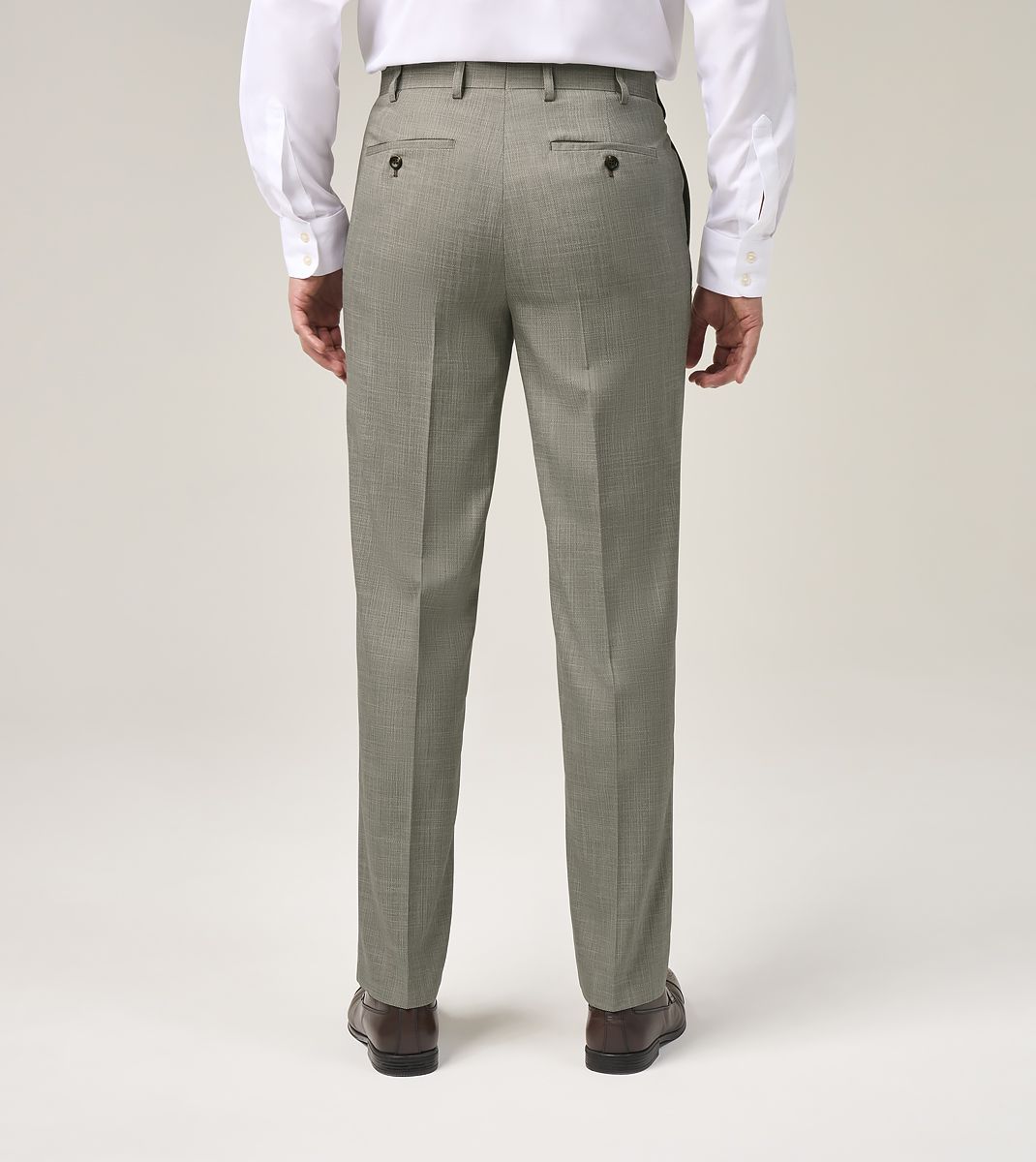 Redding Tailored Fit Trousers - Smokey Sage Green