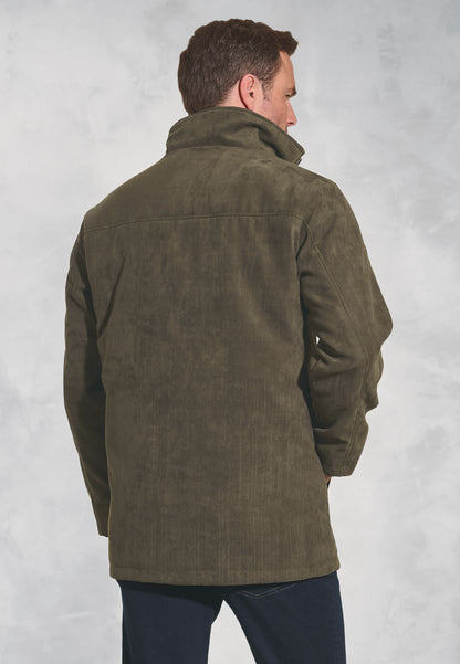 Suede Padded Niven Jacket - Khaki