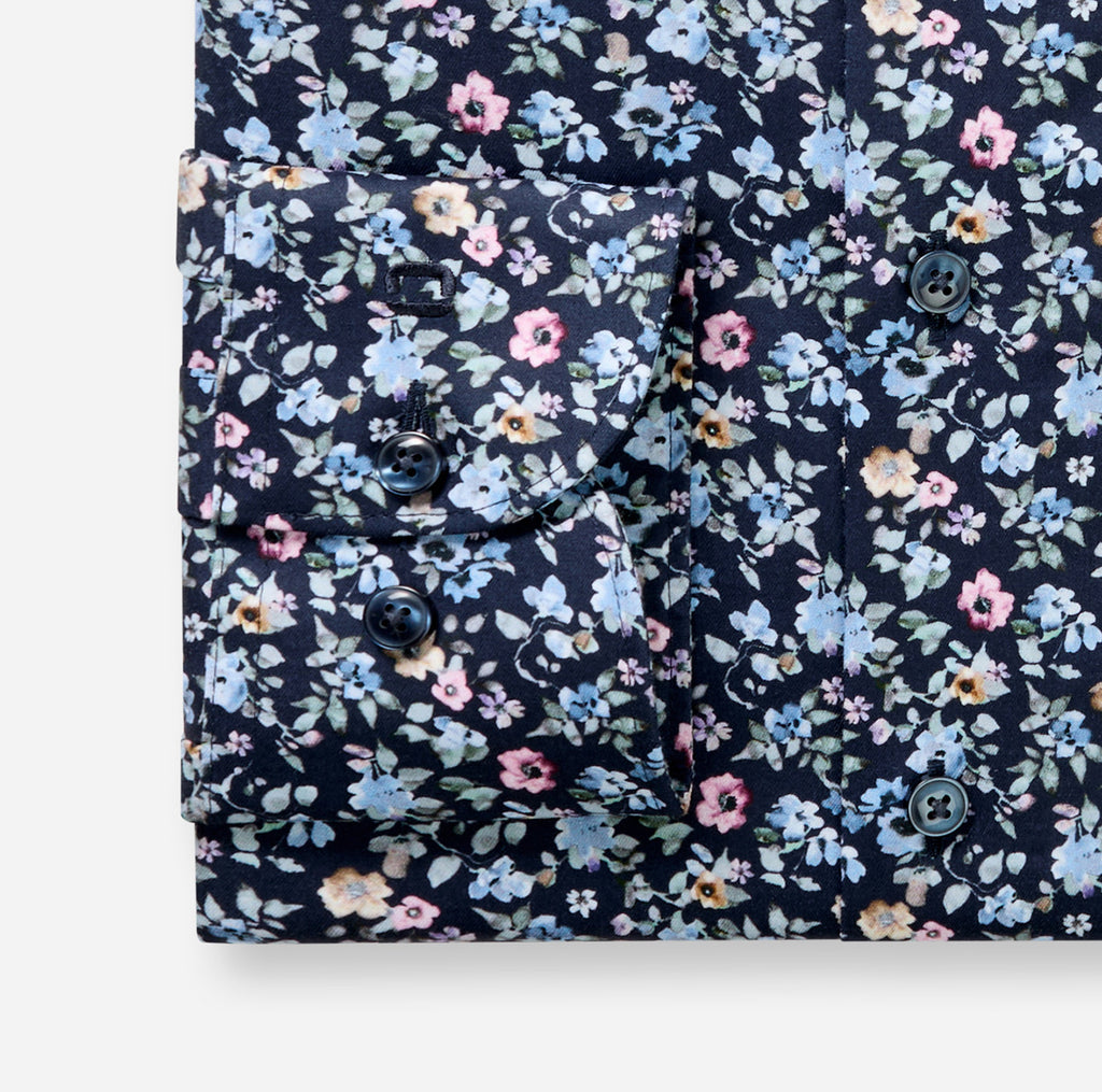 OLYMP Luxor Modern Fit Shirt – Marine Floral | Style 12701418