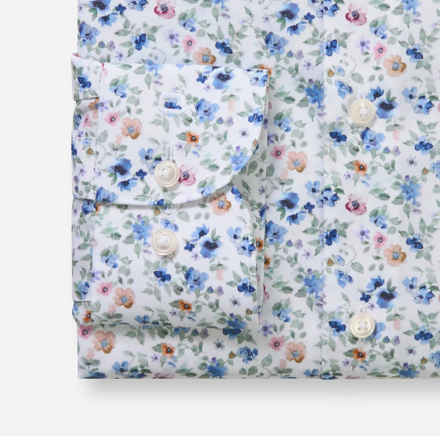 OLYMP Luxor Modern Fit X-Tall Shirt – White Floral  Style | 12701900