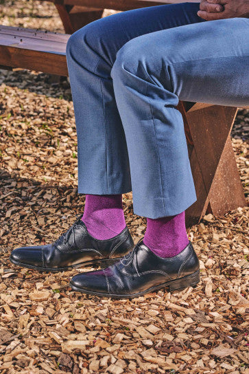 Bright Colours Fashion Sock HJ48 - Plum