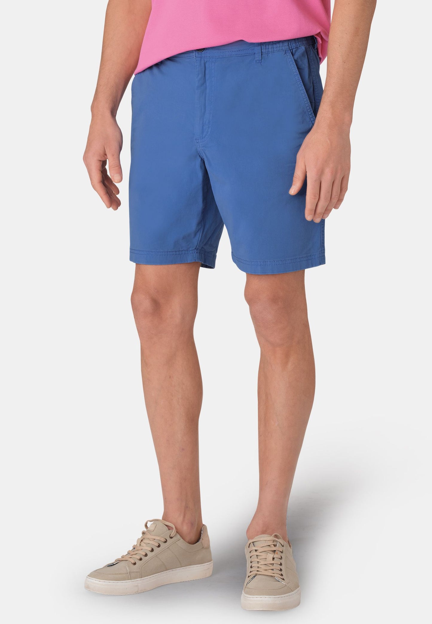 Ribblesdale Cotton Stretch Summer Shorts - Sky Blue