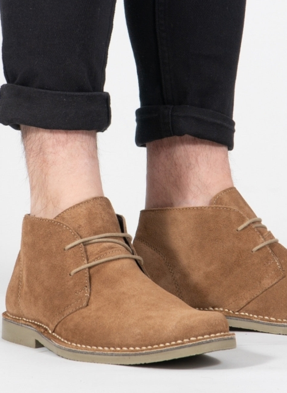 tan leather desert boots