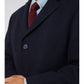 3/4 Wool-Rich Cashmere Blend Overcoat - Navy