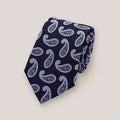 Classic Paisley Silk Tie - Navy 7102/3