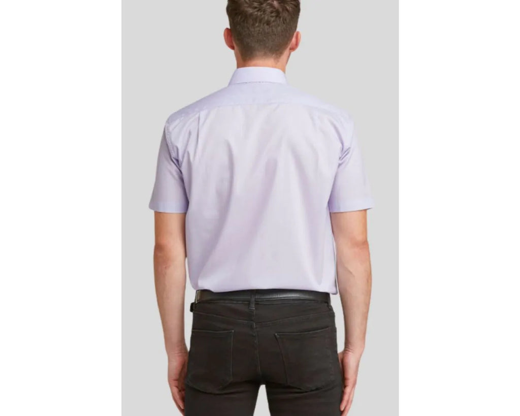 King Size Classic Easy Care Short Sleeve Shirt - Lilac