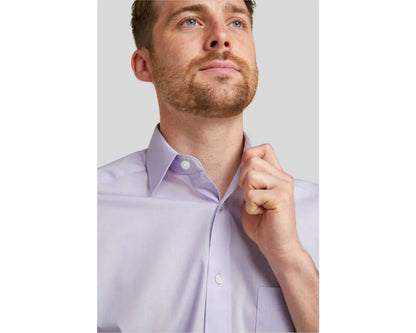 King Size Classic Easy Care Short Sleeve Shirt - Lilac
