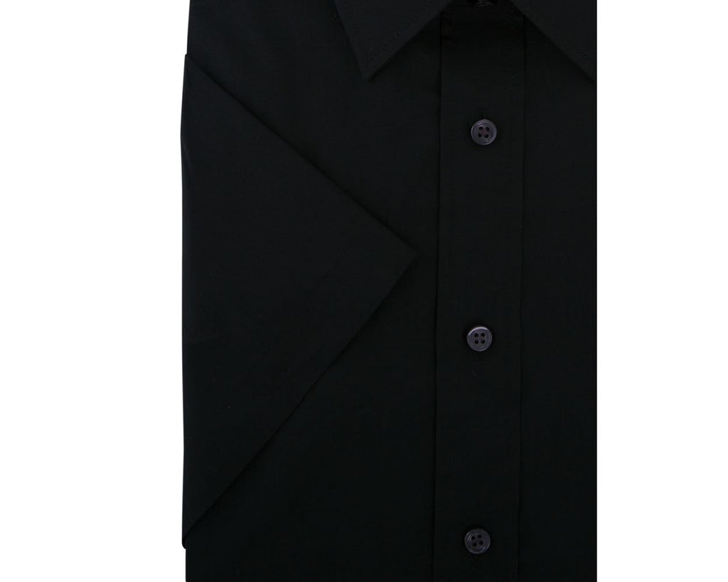 King Size Classic Easy Care Short Sleeve Shirt - Black