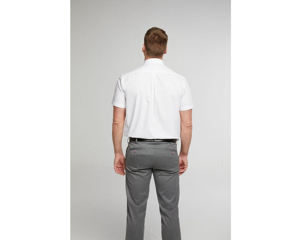 King Size Classic Easy Care Short Sleeve Shirt - White