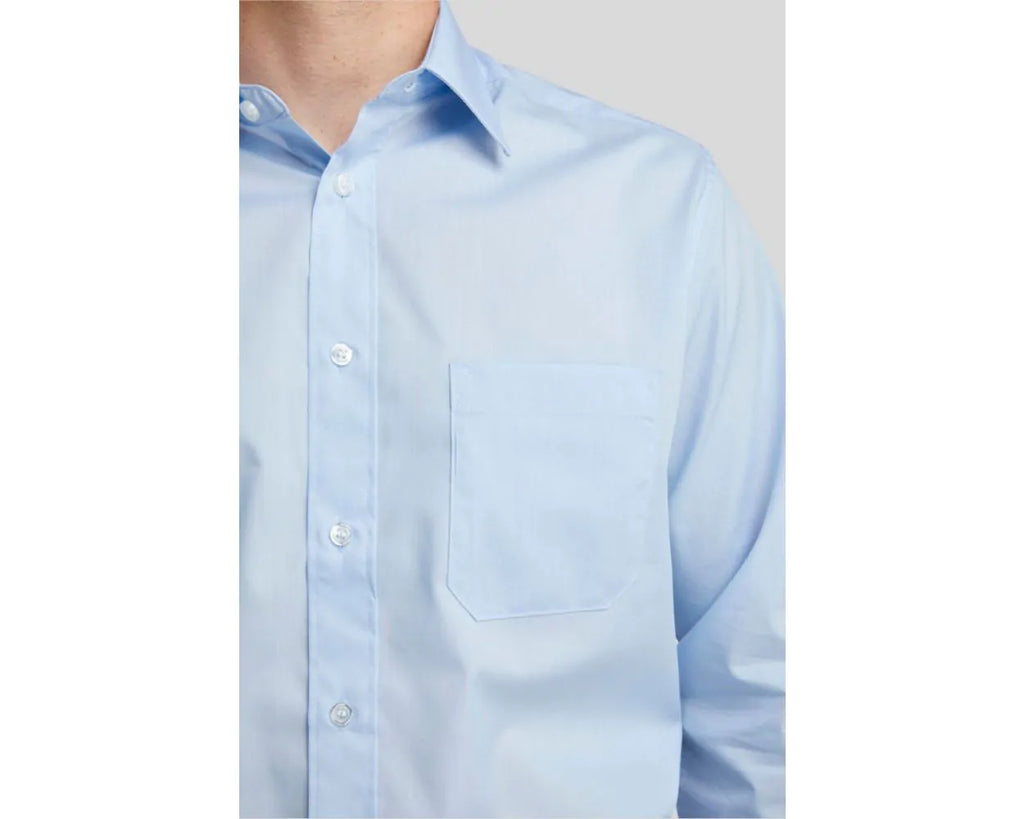 King Sze Classic Easy Care Long Sleeve Shirt - Glacier