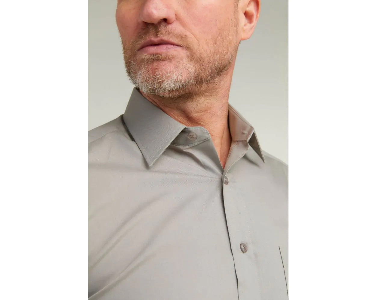 King Sze Classic Easy Care Long Sleeve Shirt - Khaki