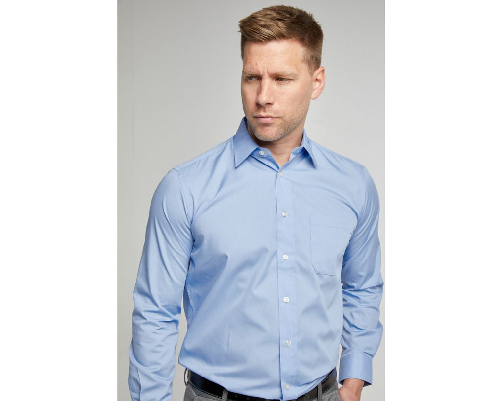 Classic Easy Care Long Sleeve Shirt - Cornflower