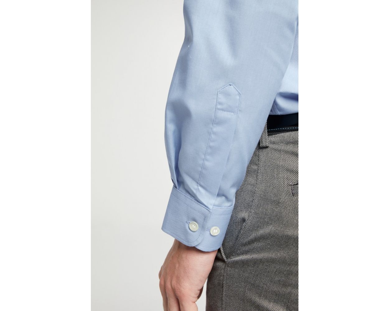 King Sze Classic Easy Care Long Sleeve Shirt - Cornflower