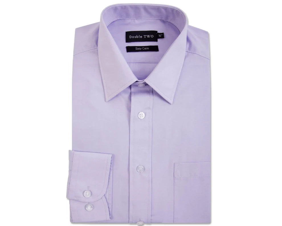 King Sze Classic Easy Care Long Sleeve Shirt - Lilac
